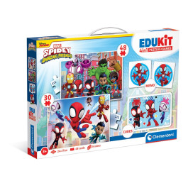 CLEMENTONI EDUKIT 4 в 1 Пъзел + Игри Spidey and His Amazing Friends ...