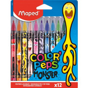 Maped Комплект флумастери Color Peps - Monster, 12 цвята