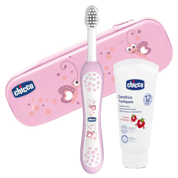CHICCO Комплект за почистване на зъбки МОМИЧЕ | ХИПОЛЕНД