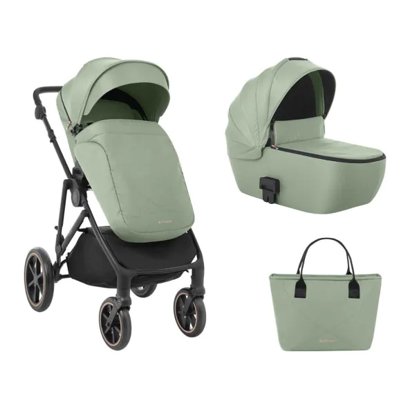 KIKKA BOO Комбинирана количка 2в1 THEA ARMY GREEN | ХИПОЛЕНД