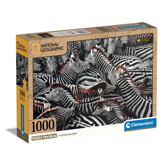 CLEMENTONI 1000ч. Пъзел National Geographic Zebra | ХИПОЛЕНД