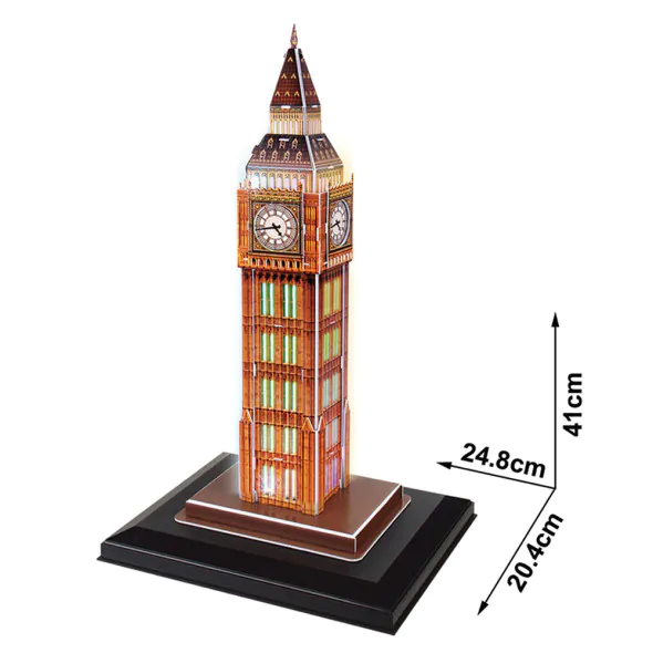 CubicFun 3D Пъзел с LED светлини BIG BEN | ХИПОЛЕНД