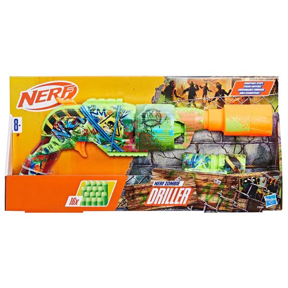 neru  NERF Zombie Driller Бластер с 16 стрели | ХИПОЛЕНД