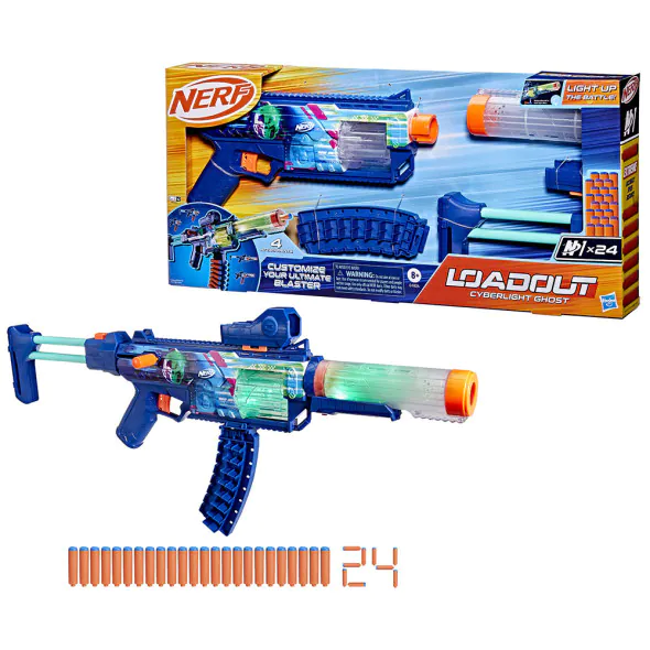 NERF Loadout Cyberlight Ghost моторизиран бластер | ХИПОЛЕНД