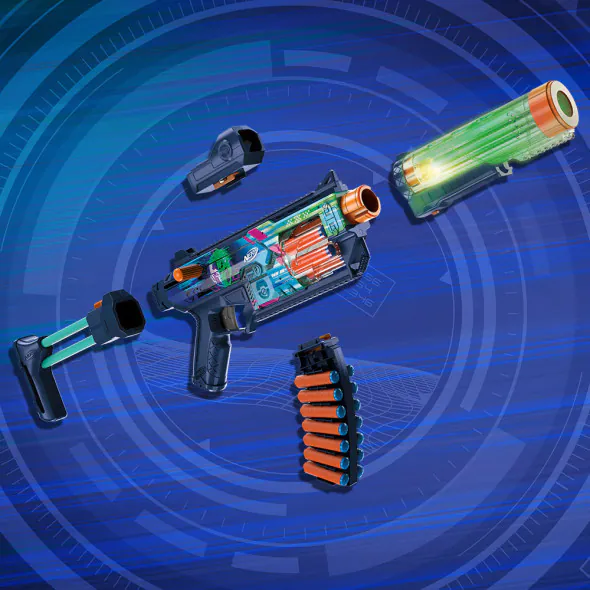 NERF Loadout Cyberlight Ghost моторизиран бластер