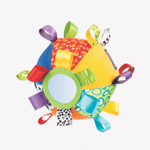 Playgro MY FIRST Звъняща мека топка с етикети 3м+
