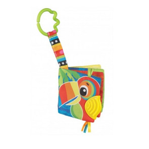 Playgro Играчка за количка с клипс и гризалка КНИЖКА JUNGLE