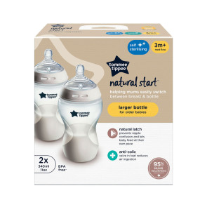TOMMEE TIPPEE Шише за хранене 340 мл. 2 бр NATURAL START