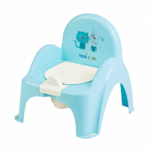 CHIPOLINO TEGA BABY Бебешко гърне - столче КУЧЕ И КОТЕ СИНЬО