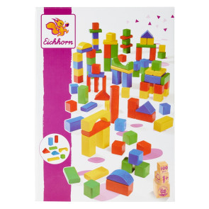 EICHHORN Цветни дървени блокчета 100 части 