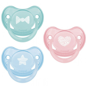 CANPOL Анатомична силиконова залъгалка 18+ м PASTELOVE