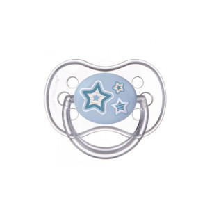 CANPOL Анатомична силиконова залъгалка 6-18 м СИН