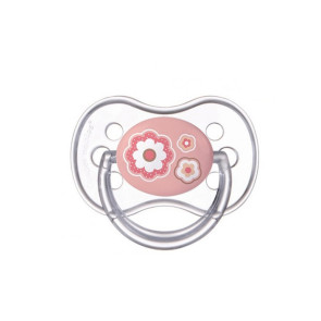 CANPOL Анатомична силиконова залъгалка 6-18 м РОЗОВ