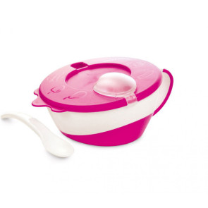 CANPOL Купа с лъжица 350 мл. РОЗОВ