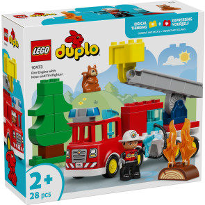 LEGO Duplo Town Пожарна кола с маркуч и пожарникар 10473
