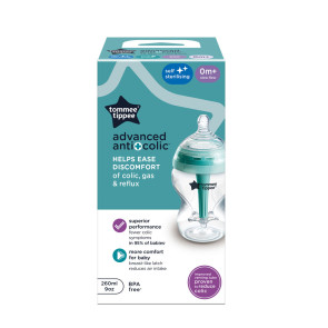 TOMMEE TIPPEE Шише за хранене 260 мл. 0+ ANTI-COLIC+