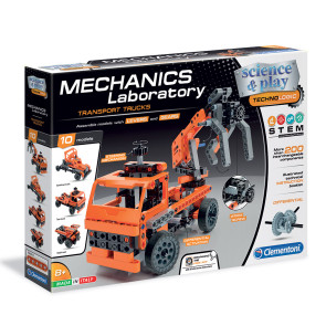CLEMENTONI Конструктор 200 елемента КАМИОНИ MECHANICS
