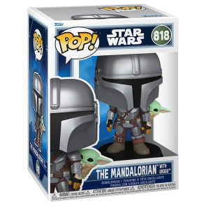 FUNKO POP STAR WARS - THE MANDALORIAN WITH GROGU 818 BOBBLE-HEAD