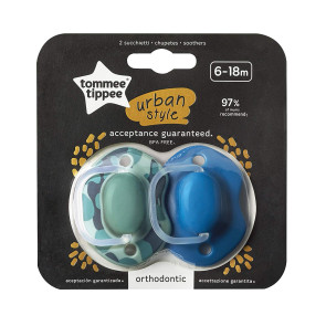 TOMMEE TIPPEE Ортодонтични залъгалки 6-18 м. URBAN STYLE BOY