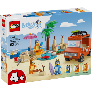 LEGO Bluey Пътуване до плажа със семейната кола на Блуи 11202