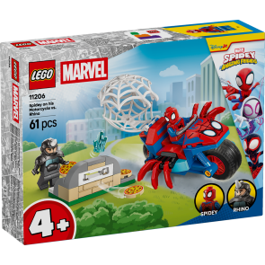 LEGO Marvel Marvel Spidey And His Amazing Friends Спайди на мотоциклет срещу Носорога 11206