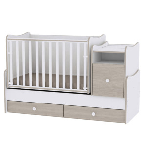 LORELLI Classic Трансформиращо се легло-люлка 70/160 см. ТРЕНД ПЛЮС БЯЛО/КЕХЛИБАР
