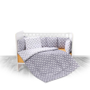 LORELLI Classic Сет Лили от 5 части за легло 60/120 см. РАНФОРС СИВИ ОБЛАЦИ