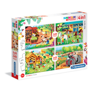 CLEMENTONI 2x20+2x60ч. Пъзел The Farm