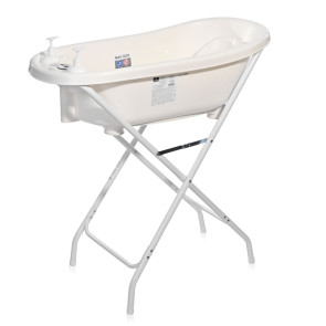 LORELLI CLASSIC Комплект вана + стойка, подложка за къпане, термометър 88 см. БЯЛА