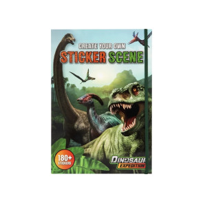 GRAFIX Книжка със стикери Dinosaur expedition