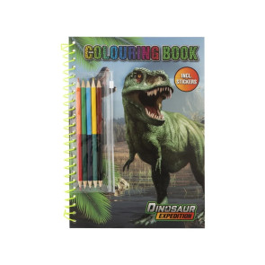 GRAFIX Книжка за оцветяване със стикери и шаблони Dino
