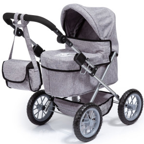 BAYER Количка за кукли TRENDY с чанта сива