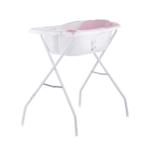 CHIPOLINO Комплект вана със стойка, термометър и подложка ВЕЛА РОЗОВА