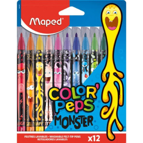MAPED Комплект флумастери Color Peps - Monster, 12 цвята
