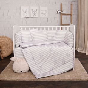 LORELLI Classic Сет Лили от 5 части за легло 60/120 см. РАНФОРС СИВО РАЙЕ