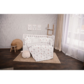 LORELLI Classic Сет от 5 части + голям обиколник за легло 70/140 СИВИ БАЛОНИ