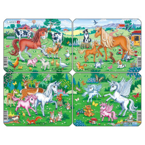 LARSEN Пъзел MINI - Понита и еднорози 11 части