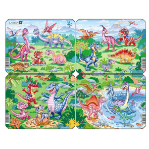LARSEN Пъзел MINI - Динозавърчета 7 части