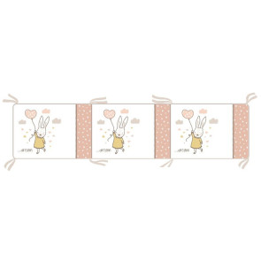 KIKKA BOO Обиколник за легло 210 см. RABBITS IN LOVE