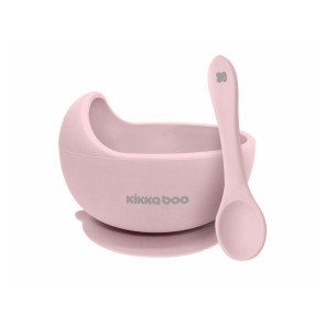 KIKKA BOO Силиконова купа с лъжица YAMMY PINK