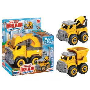 RS TOYS PLAY CITY - Строителни машини в кутия 3 модела с функция за разглобяване/ сглобяване