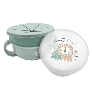 KIKKA BOO Купа за хранене 2в1 SAVANNA MINT