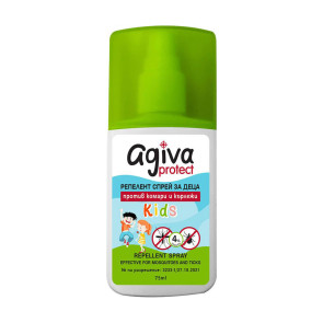 AGIVA PROTECT KIDS Спрей против ухапване от кърлежи и комари 75мл