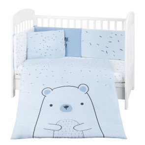 KIKKA BOO Сет 6 части 70х140 BEAR WITH ME BLUE