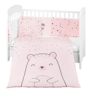 KIKKA BOO Сет 6 части 70х140 BEAR WITH ME PINK