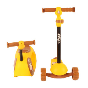 Мултифункционална кола Ride-On / Тротинетка 4 в 1 Juan Жълта