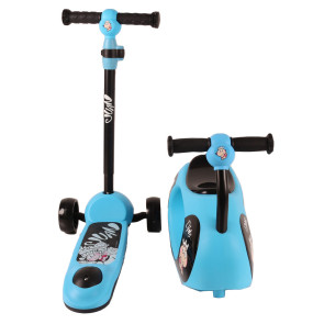 Мултифункционална кола Ride-On / Тротинетка 4 в 1 Juan Синя