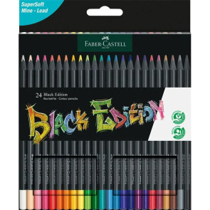 FABER-CASTELL Цветни моливи Black Edition 24 цвята