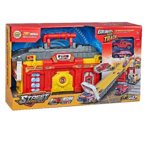 Комплект куфар - Писта пожарна с 2 коли 