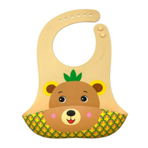 KIDS Лигавник силикон с джоб МЕЧЕ БЕЖОВ